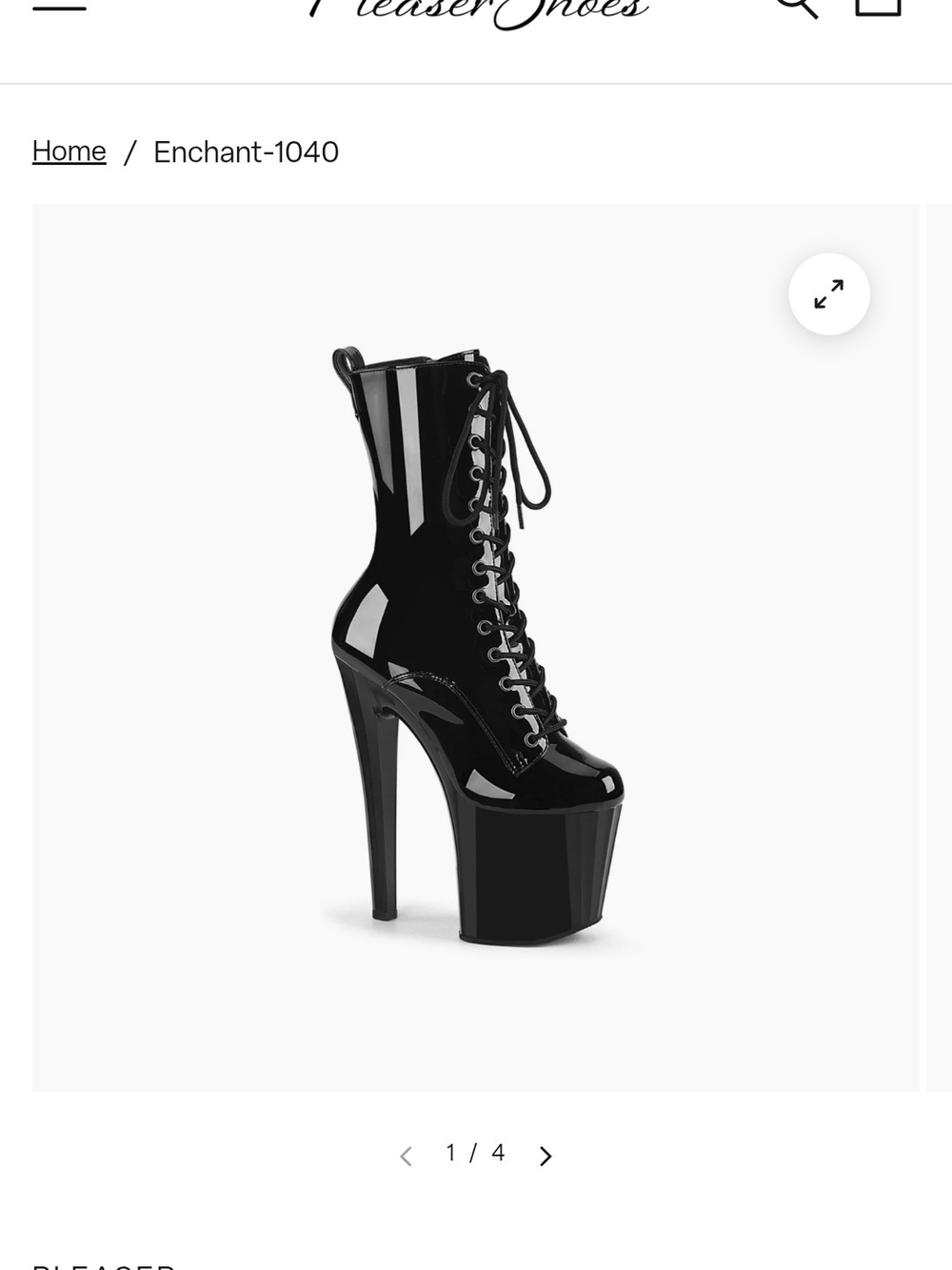 Pleaser 8" Enchant-1040 women's size 10 pole dancing boots heels